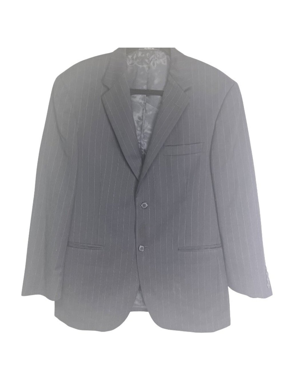 Andrew Fezza Blazer Navy Blue PinstripeSport Coat Jacket 42R